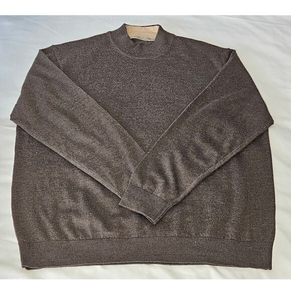 RAFFI Men's Brown 100% Extra Fine Marino Wool Sweater Size XL/54 - Picture 13 of 13